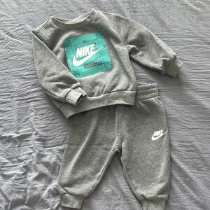 Nike Kids Gray Sweatshirt and Joggers Set - 12 Months